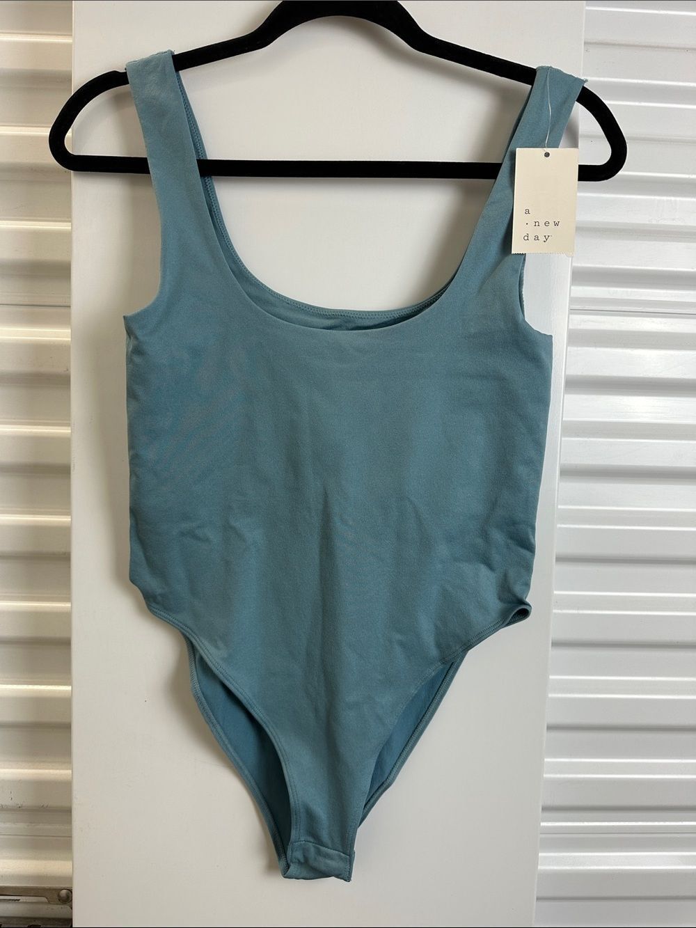 A NEW DAY  Dusty Teal Scoop Neck One-Piece Bodysuit
